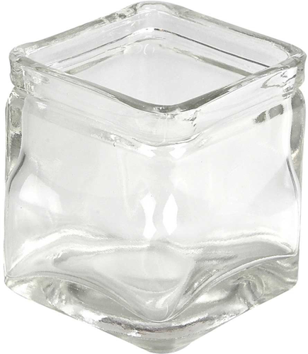 Creativ Company photophore en verre carré 7,5x7,5 cm 12 pièces décoration
