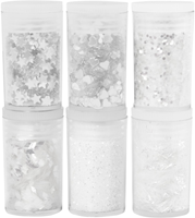 Creativ Company set de paillettes et sequins blanc 6x5 gr kit créatif
