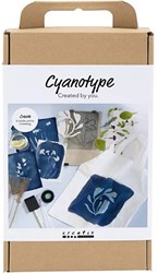 Creativ Company kit cyanotype textile bleu - coffret créatif pour enfants
