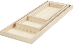 Creativ Company plateau en bois set - jouet créatif rectangulaire 3 pièces
