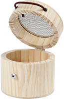 Creativ Company cage à insectes en bois - boîte ronde à insectes 8x7,5 cm