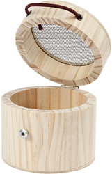 Creativ Company cage à insectes en bois - boîte ronde à insectes 8x7,5 cm
