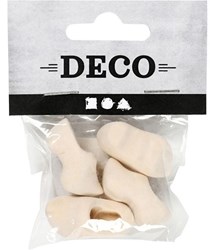 Creativ Company sabots en bois jouet 30 mm pour poupées et loisirs créatifs