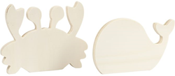 Creativ Company jouet en bois animaux marins crabe et baleine décoration