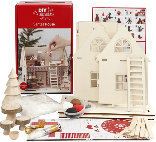 Creativ Company kit de bricolage Noël en bois - Maison du Père Noël DIY