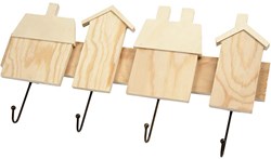 Creativ Company porte-manteau bois avec 4 crochets - décoration chambre enfant