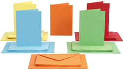 Creativ Company cartes et enveloppes set - papier créatif multicolore 50 pièces