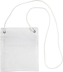 Creativ Company sac porte-monnaie en coton blanc - petite pochette avec fermeture éclair