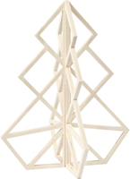 Creativ Company sapin de Noël en bois design géométrique 40x32 cm décoration