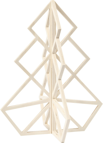 Creativ Company sapin de Noël en bois design géométrique 40x32 cm décoration