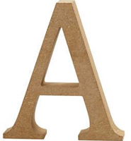 Creativ Company lettre en bois A MDF décoration 13cm marron