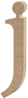 Creativ Company lettre en bois J - décoration MDF 8 cm marron