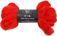 Creativ Company laine mérinos rouge 100g - laine à feutrer et filer