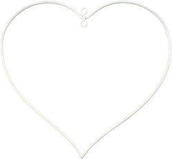 Creativ Company cœur en métal décoration blanc 13x13cm 10 pièces