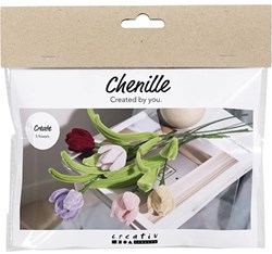 Creativ Company kit créatif fleurs fil chenille set loisir coloré