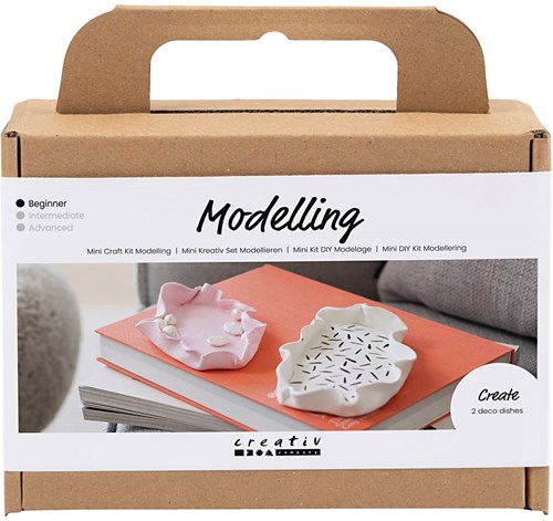 Creativ Company Mini kit de loisirs créatifs modelage - bols en argile autodurcissante