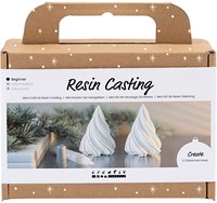Creativ Company kit créatif moulage résine sapins Noël paillettes