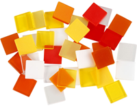 Creativ Company mini blocs mosaïque rouge-orange 10x10mm 25g