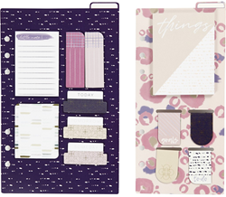 Creativ Company set de notes autocollantes et marque-pages - post-its colorés et marqueurs magnétiques