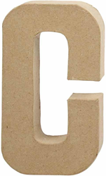 Creativ Company lettre papier-mâché bricolage C 20,5cm marron décoration
