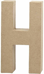 Creativ Company lettre en papier-mâché H - matériel créatif 20,5cm brun