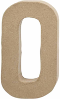 Creativ Company lettre O en papier mâché déco créative 20,5cm brun