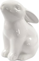 Creativ Company figurines lapin en porcelaine blanc 9x5,5 cm 12 pièces décoration