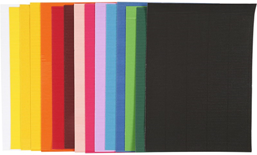 Creativ Company papier ondulé loisirs créatifs 25x35 cm 15 feuilles couleurs