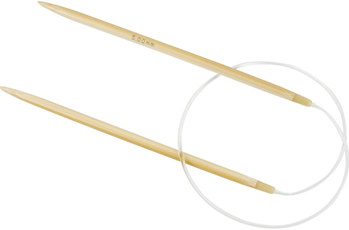 Creativ Company aiguille à tricoter circulaire bambou 5 mm - aiguilles 60 cm