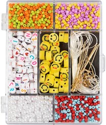 Creativ Company coffret perles création bijoux rainbow mix multicolore