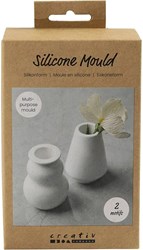 Creativ Company moule en silicone vase et bougeoir mat transparent 2 pièces