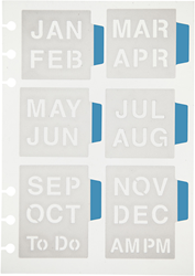 Creativ Company pochoir mois bullet journal 12,5x17,5 cm planner