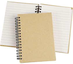 Creativ Company carnet A6 reliure spirale papier kraft blanc