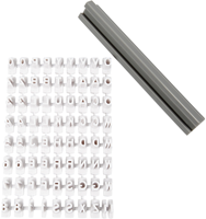 Creativ Company kit tampon lettres et chiffres en caoutchouc 6 mm blanc