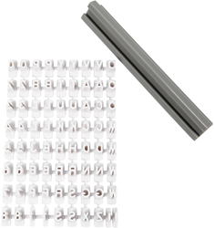 Creativ Company kit tampon lettres et chiffres en caoutchouc 6 mm blanc