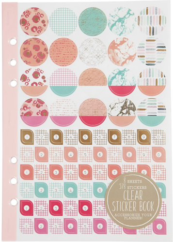 Creativ Company carnet d'autocollants planner aquarelle A5 578 stickers multicolore