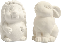 Creativ Company tirelires en terre cuite lapin et hérisson 10 cm décoration