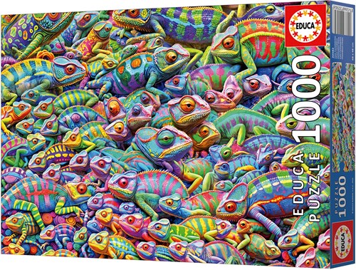 Educa puzzle Chameleon Chaos 1000 pièces adultes carton-2