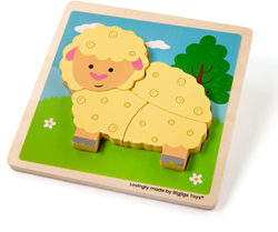 Bigjigs Chunky Lift Out Sheep Puzzle (Puzzle de mouton)