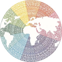 Ravensburger Casse-tête 500 pièces Casse-tête rond - Cercle de couleurs - Mandala