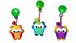 Hess suspension hibou en bois - jouet bébé multicolore clip figurine