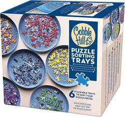 Cobble Hill puzzle - Plateaux de tri pour pièces de puzzle bleu 6 pièces