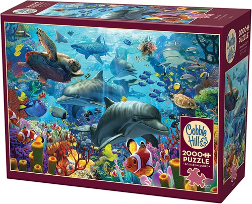 Cobble Hill puzzle Coral Sea - puzzle 2000 pièces monde sous-marin-2
