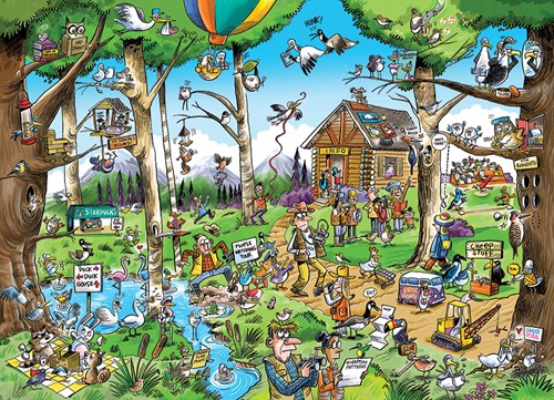Cobble Hill DoodleTown: Paradies für Vogelbeobachter - 1000 Teile