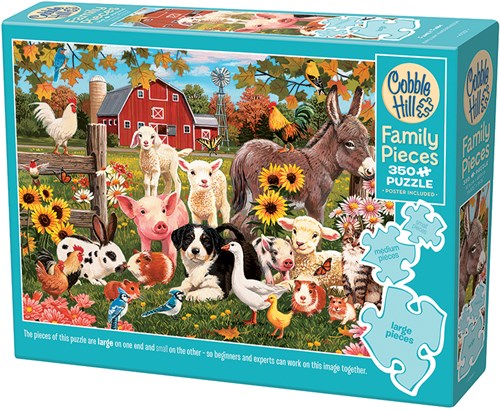 Cobble Hill puzzle Family Farm - 350 pièces - jouet coloré-2