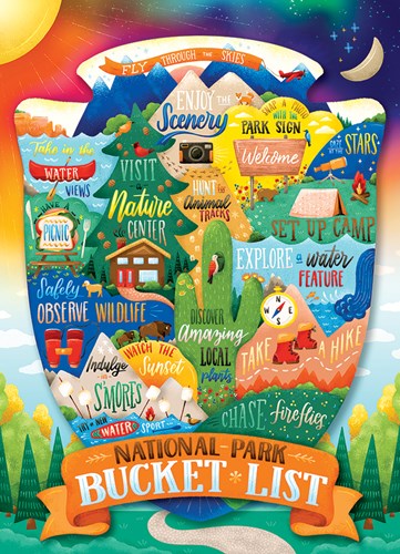 Cobble Hill Bucket List für Nationalparks - 500 Teile