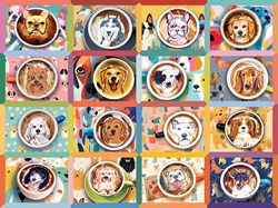Cobble Hill puzzle Puppy Lattes - puzzle 275 pièces multicolore