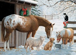 Cobble Hill puzzle - pièces XXL famille ferme d'hiver 350 pièces