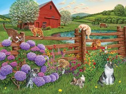 Cobble Hill puzzle chat de ferme XXL pièces 275 pièces puzzle