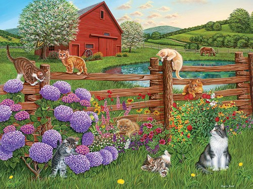 Cobble Hill puzzle chat de ferme XXL pièces 275 pièces puzzle